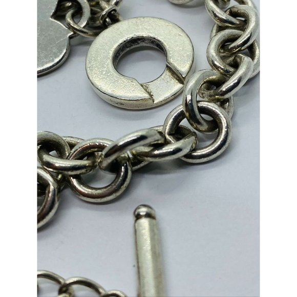 Tiffany & Co Sterling Silver Toggle Heart Tag Blank Heart Necklace 15.75" - Picture 11 of 12
